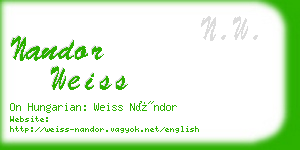 nandor weiss business card